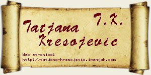 Tatjana Kresojević vizit kartica